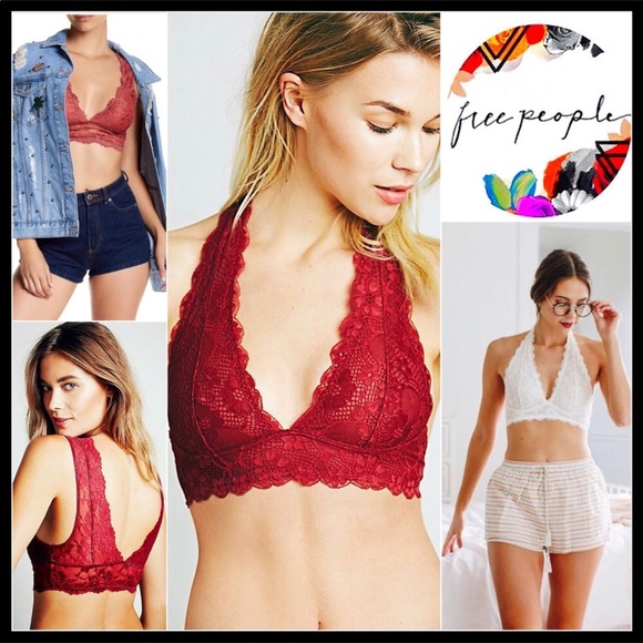 FREE PEOPLE V-NECK PLUNGE BRA LACE BRALETTE A3C - Picture 8 of 8